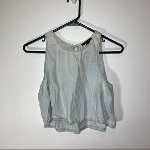 forever 21 denim crop top size medium